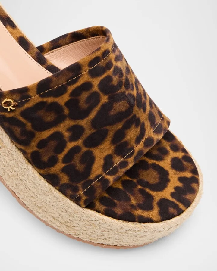 Leopard Slide Flatform Espadrilles - Image 5