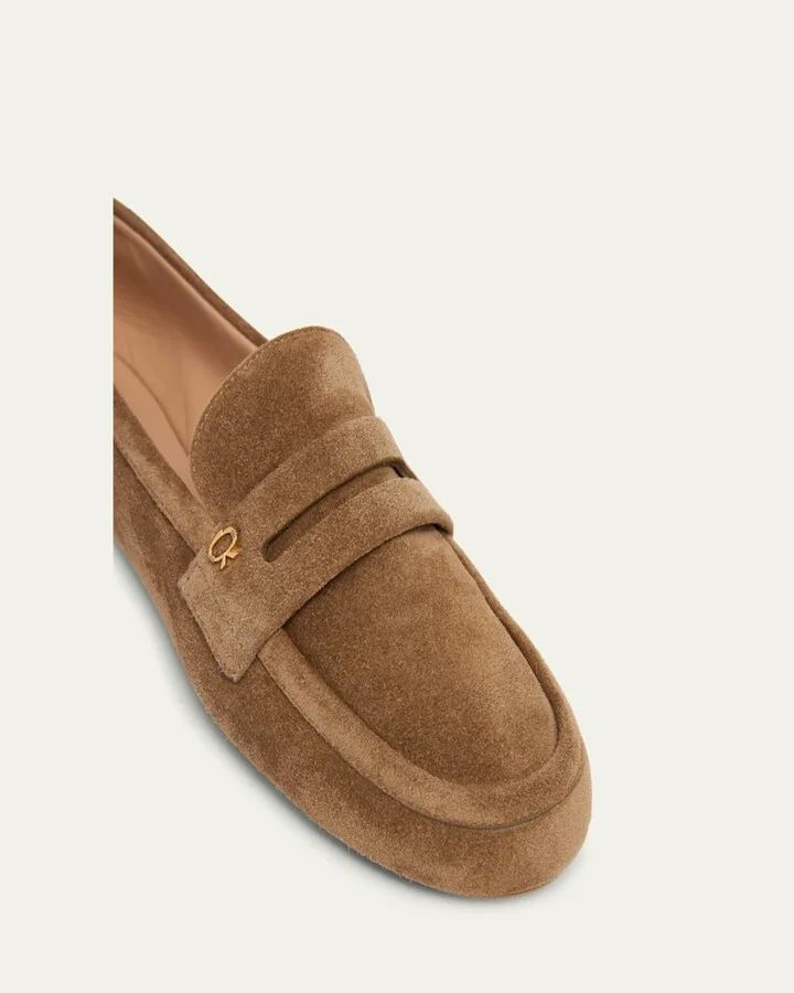 Leopard Velour Penny Loafers - Image 5
