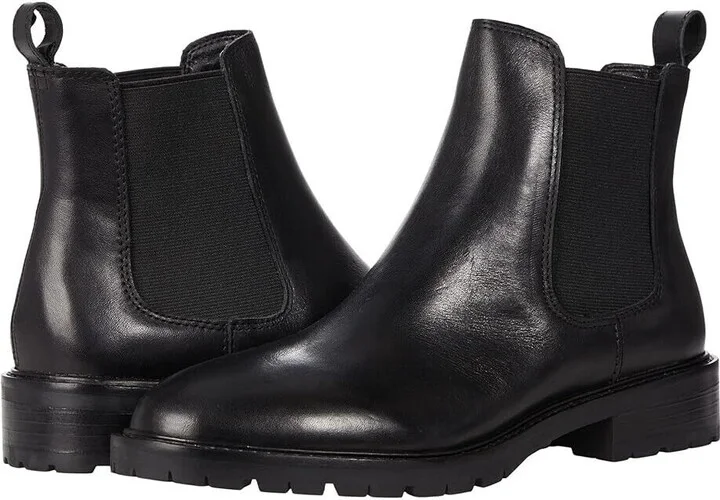 Leopold Chelsea Womens 8.5 Black Leather Pull On Ankle Boot ZPO1675