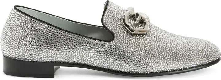 Leopoldino crystal leather loafers