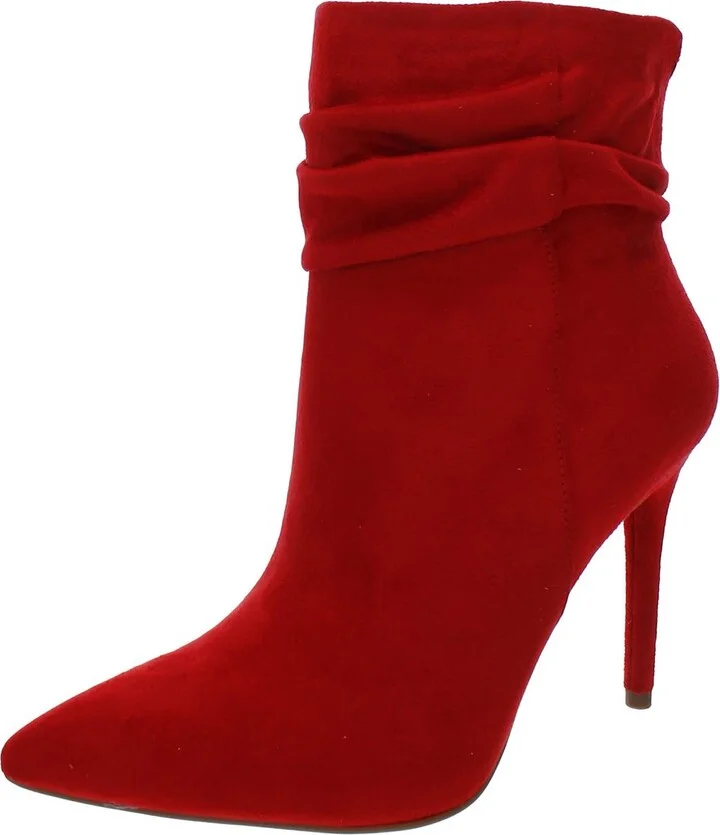 Lerona Womens Zipper Pointed Toe Booties
