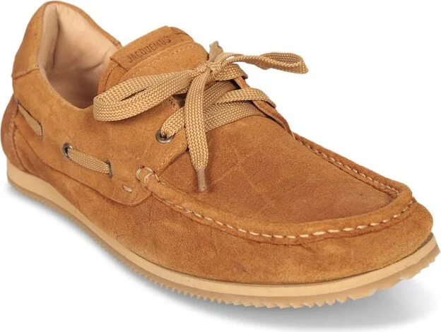 'Les Batto' Brown Loafers With Crocodile Effect And Logo Imprinted On The Heel In Suede Man - Image 4