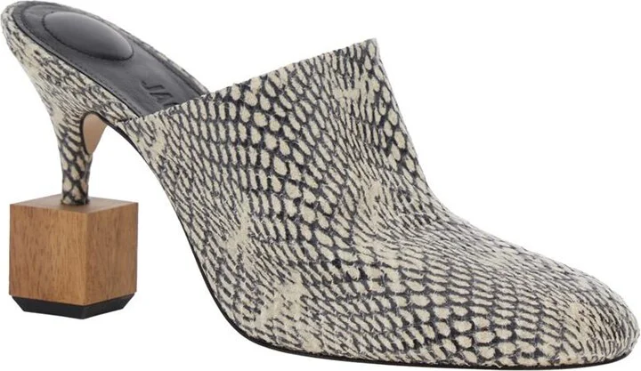 'Les Bisou' Multicolor Mules With Snakeskin Effect And High Heel In Leather Woman - Image 2