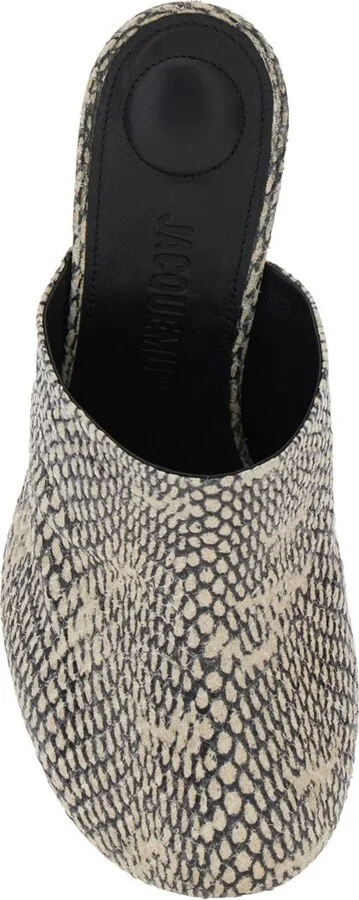 'Les Bisou' Multicolor Mules With Snakeskin Effect And High Heel In Leather Woman - Image 4