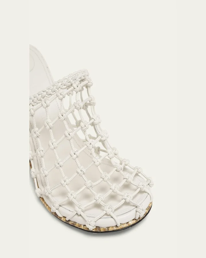 Les Doubles Snake-Print Tresses Wedge Mules - Image 3