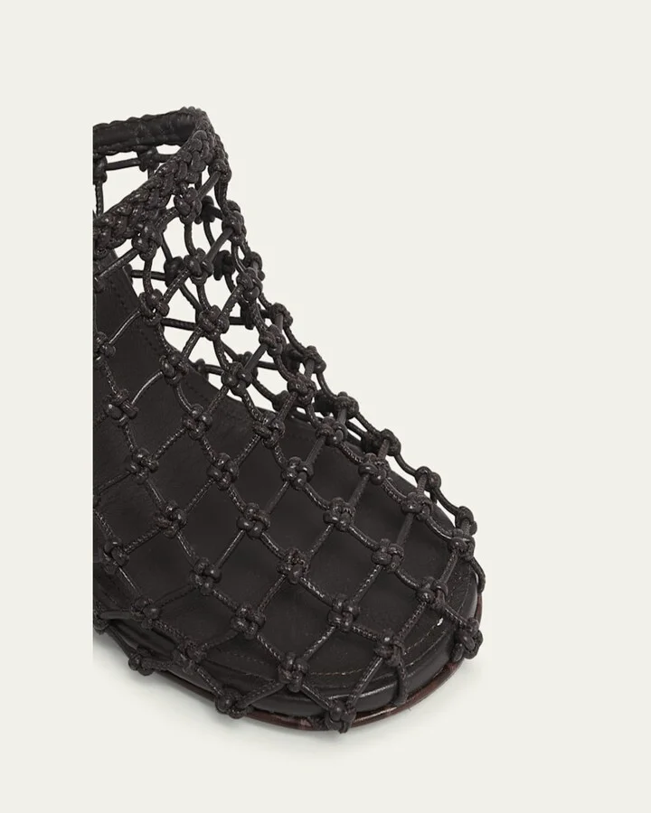 Les Doubles Tresses Croc-Embossed Wedge Mules - Image 8