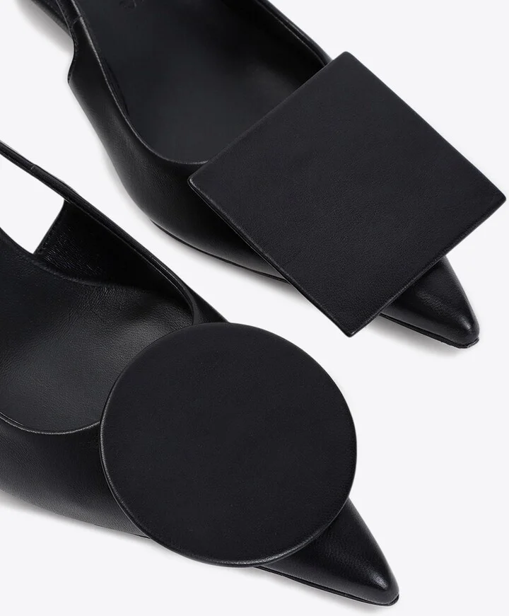 Les Duelo 40 Leather Slingback Pumps - Image 3