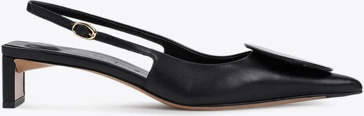 Les Duelo 40 Leather Slingback Pumps