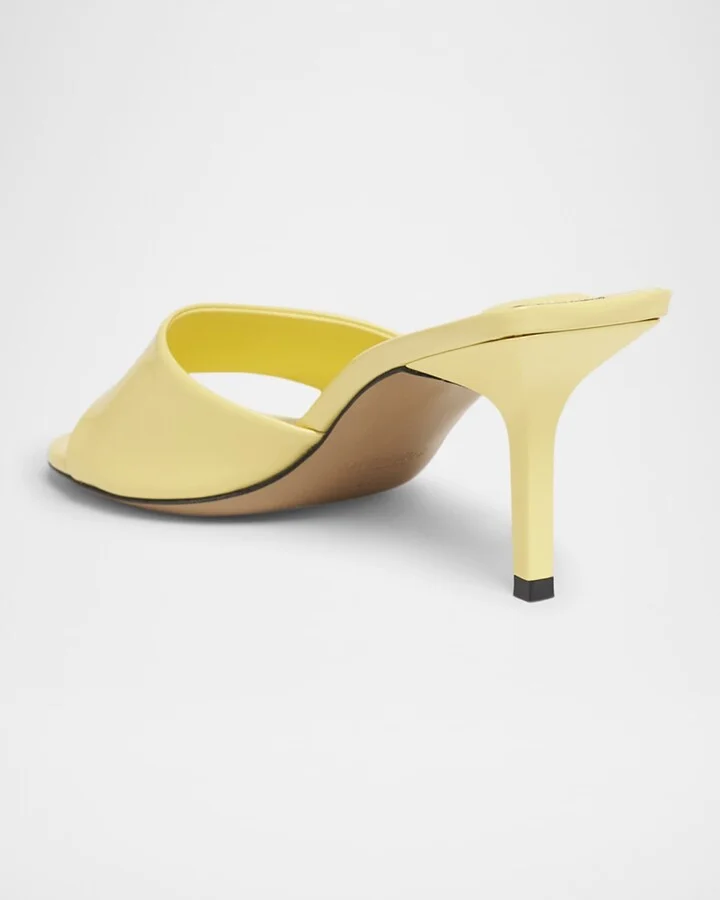 Les Mules Cubisto Leather Sandals - Image 3