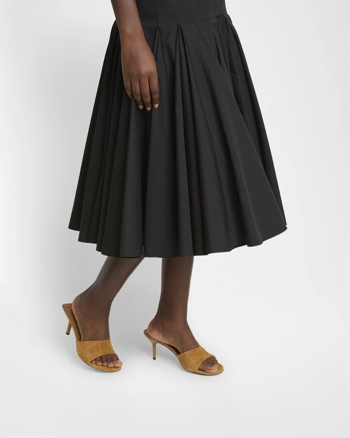 Les Mules Cubisto Leather Slide Sandals - Image 2