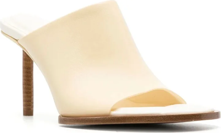 Les mules rond carré leather sandals - Image 2