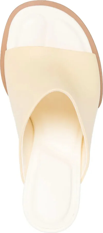 Les mules rond carré leather sandals - Image 4