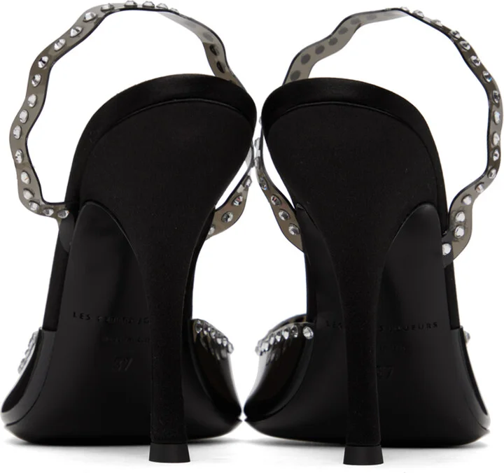Les Petits Joueurs Black Jerry Waves Heels - Image 2