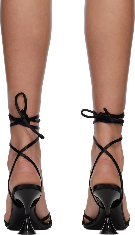 Les Petits Joueurs Black Kaia Sandals - Image 2