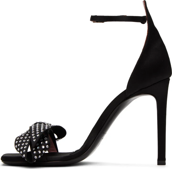 Les Petits Joueurs Black Norma 100 Heeled Sandals - Image 3