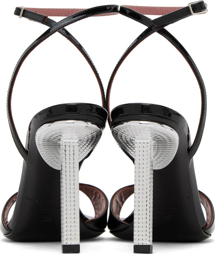 Les Petits Joueurs Black Silvy Heeled Sandals - Image 2