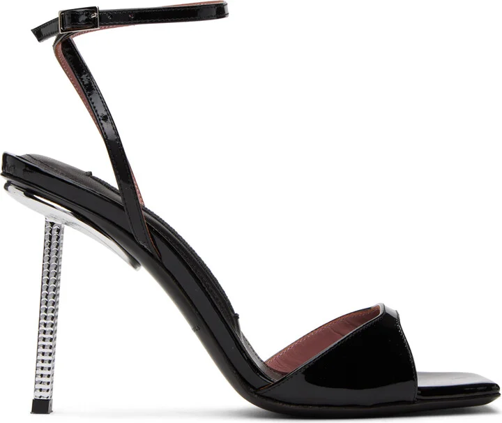 Les Petits Joueurs Black Silvy Heeled Sandals