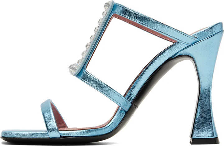 Les Petits Joueurs Blue Hoya Heeled Sandals - Image 3