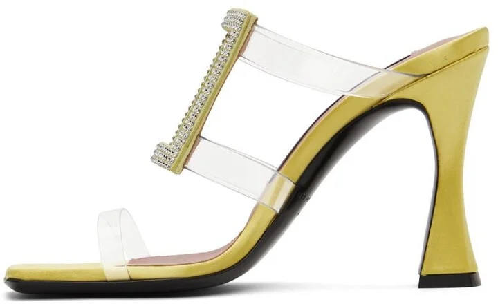 Les Petits Joueurs Green Hoya Heeled Sandals - Image 3