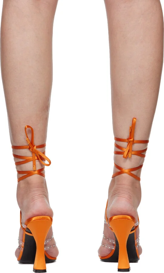 Les Petits Joueurs Orange Nikki Heeled Sandals - Image 2