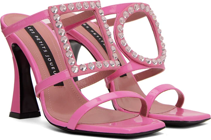 Les Petits Joueurs Pink Hoya Heeled Sandals - Image 4