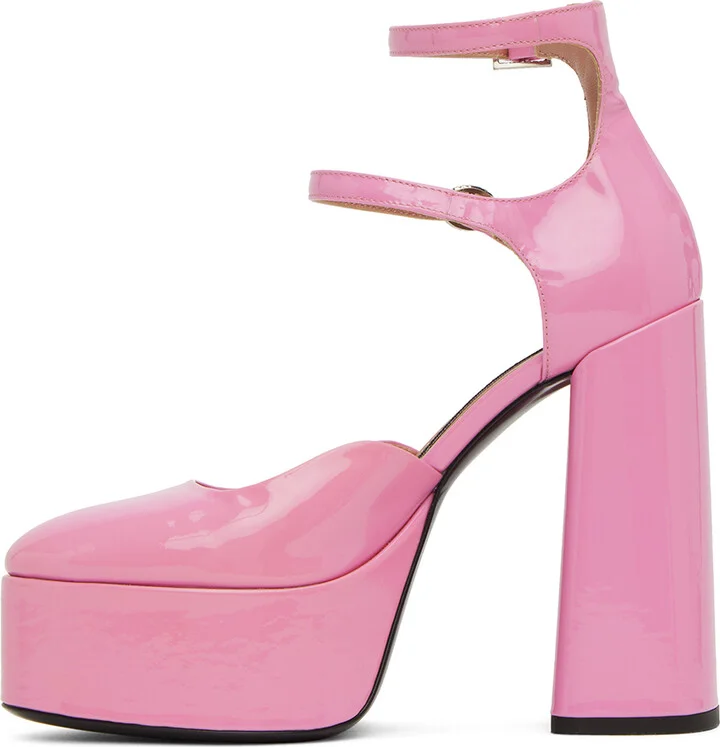 Les Petits Joueurs Pink Sole Jane Heels - Image 3