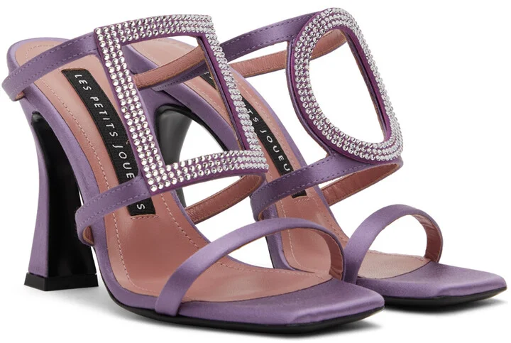 Les Petits Joueurs Purple Hoya Heeled Sandals - Image 4
