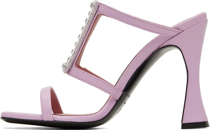Les Petits Joueurs Purple Hoya Heeled Sandals - Image 3