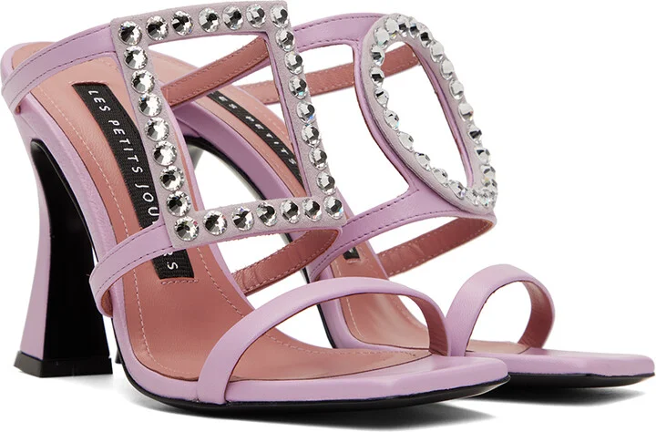 Les Petits Joueurs Purple Hoya Heeled Sandals - Image 4