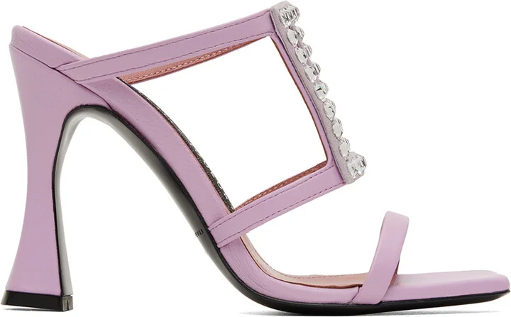 Les Petits Joueurs Purple Hoya Heeled Sandals