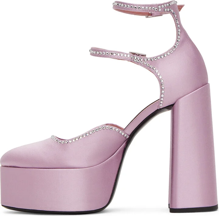 Les Petits Joueurs Purple Sole Jane Heels - Image 3