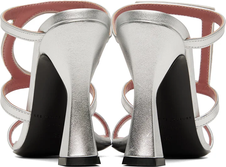 Les Petits Joueurs Silver Hoya Heeled Sandals - Image 2