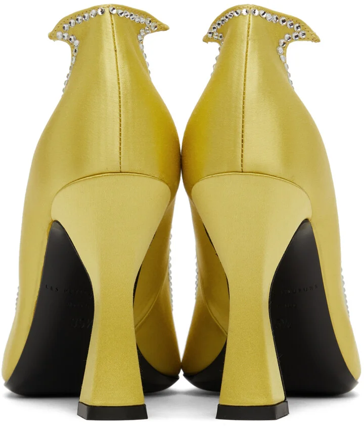 Les Petits Joueurs SSENSE Exclusive Green Taya Heels - Image 2