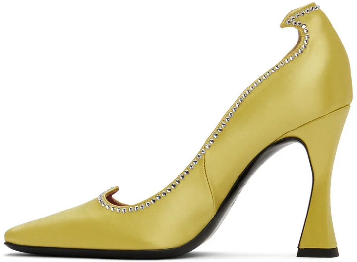 Les Petits Joueurs SSENSE Exclusive Green Taya Heels - Image 3