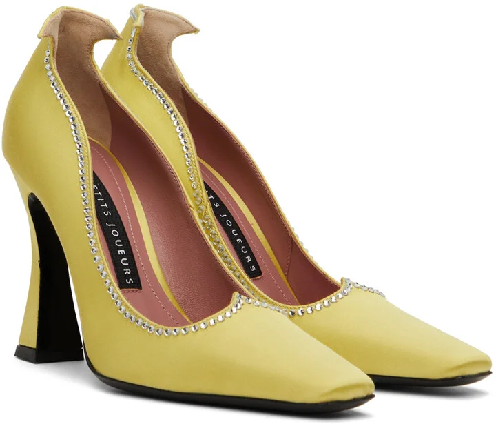 Les Petits Joueurs SSENSE Exclusive Green Taya Heels - Image 4