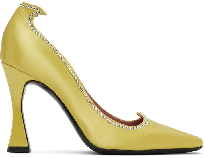 Les Petits Joueurs SSENSE Exclusive Green Taya Heels