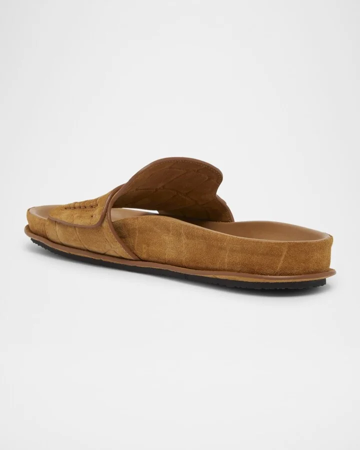 Les Sandales Croc-Embossed Leather Sandals - Image 6