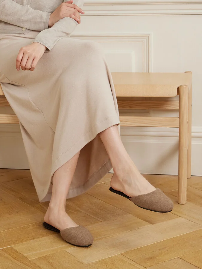 LESET - Romy Fleece Mules - Brown - Image 2