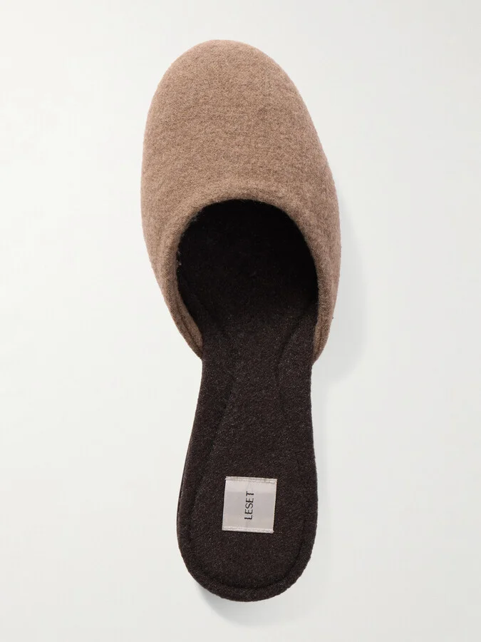 LESET - Romy Fleece Mules - Brown - Image 5