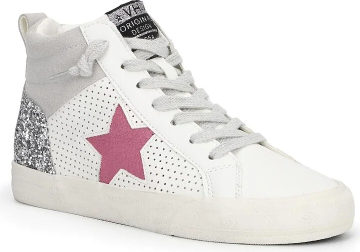 Lester - White Grey Pink Women's Sneaker by Vintage Havana