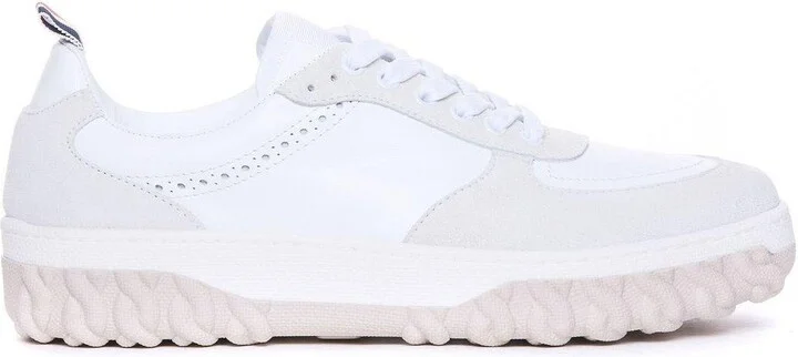 Letterman Panelled Low-top Sneakers