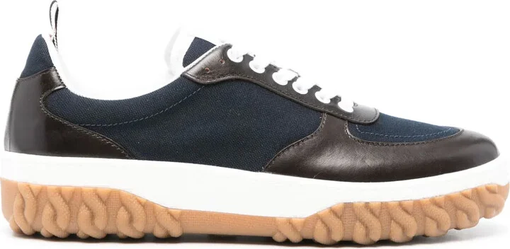 Letterman panelled sneakers