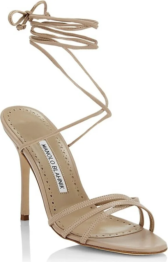 Leva Heels Sandal In Cream Nude