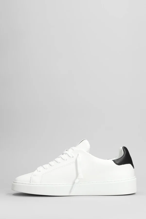 Levante Sneakers In White Leather D.A.T.E. - Image 3