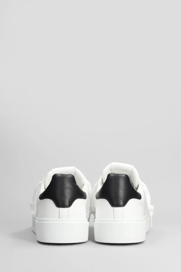Levante Sneakers In White Leather D.A.T.E. - Image 4
