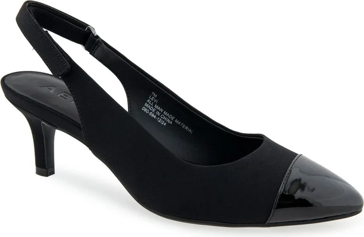 Levi Cap Toe Slingback Pump