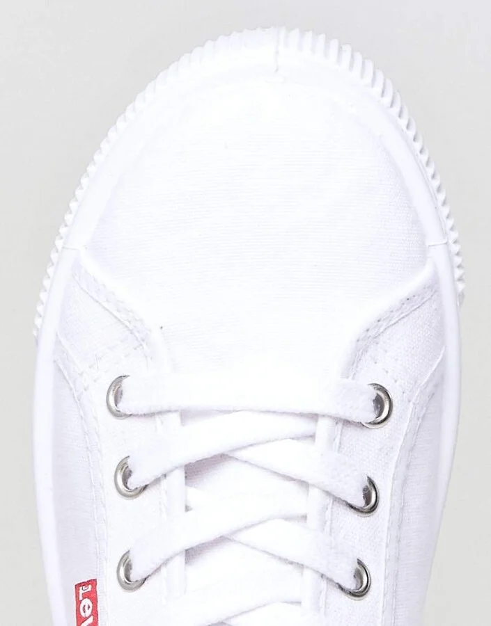 Levi's canvas shoe with red tab in white - Image 3