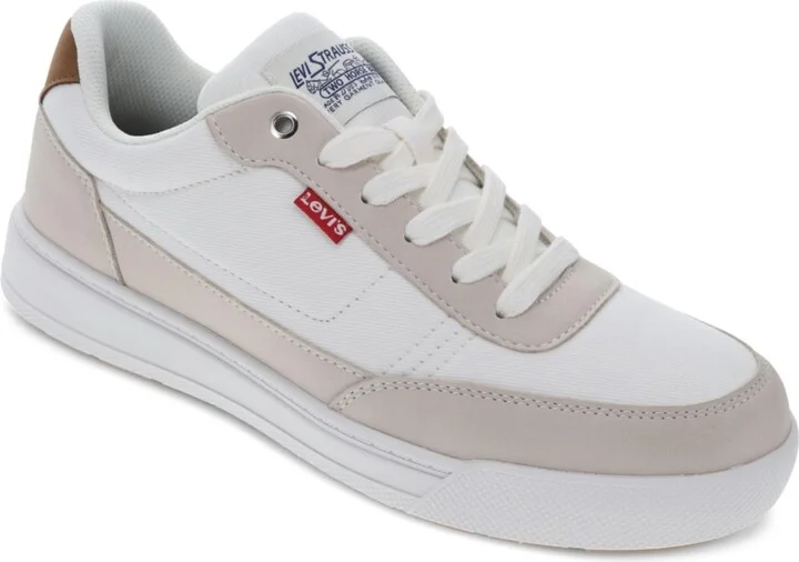 Levi's Men's Aden Fashion Athletic Lace Up Sneakers - White, Natural