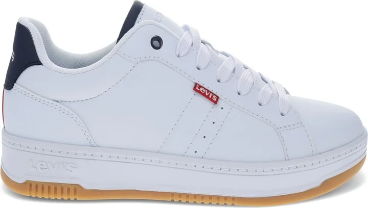 Levi's Men's Carson Lace Up Sneaker - White/Navy/Red - Image 2