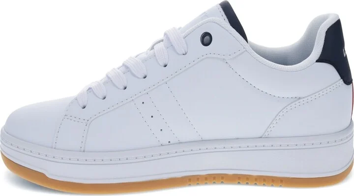 Levi's Men's Carson Lace Up Sneaker - White/Navy/Red - Image 4